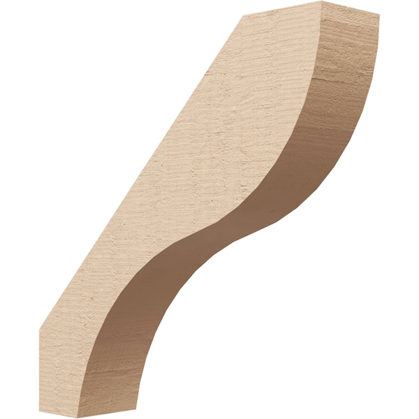Ekena Millwork 3-inch W x 14-inch D x 14-inch H Geneva Rough Cedar Woodgrain TimberThane Knee Brace, Primed BRCUR03X14X14GNVRCPR - main